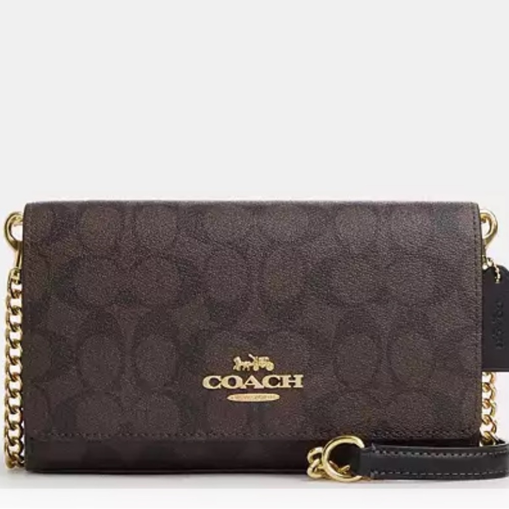 Flap Clutch Crossbody In Signature Canvas